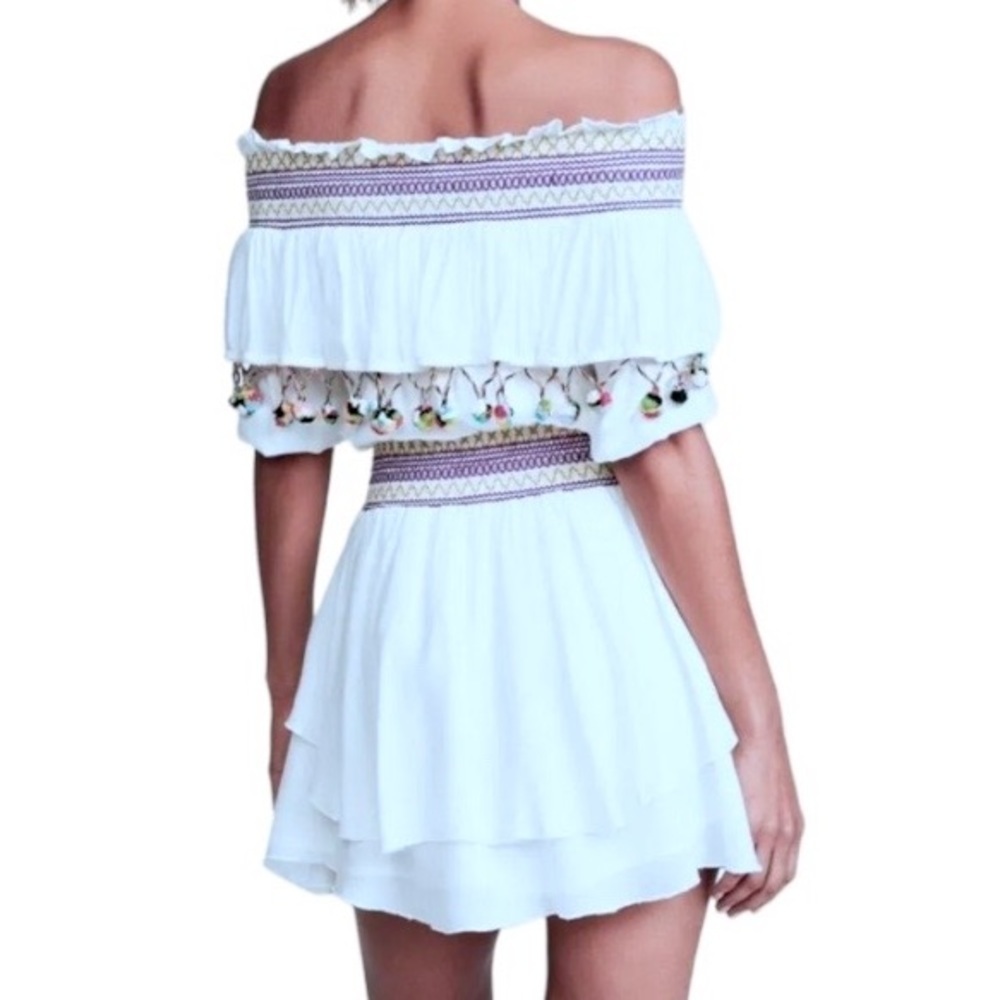 Red Carter XS Beach Dress Swim Cover Up Colorful PomPoms BEST OF CRUISE NWT